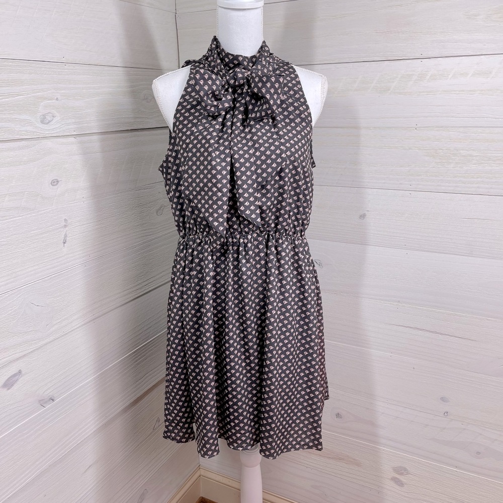 Ryu Tiny Sailboat Print Cutout Back Dress M FREE SHIP
